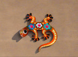 Hand Painted Clay Gecko Lizard GGLL001