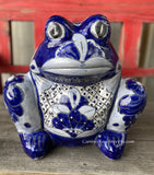 Talavera Frog Planter Flower Pot TFP041