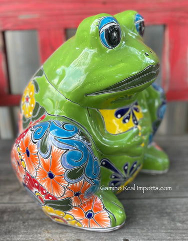 Talavera Frog Planter Flower Pot TFP047