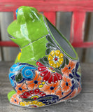 Talavera Frog Planter Flower Pot TFP047