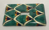 Mexican Talavera Pottery Single Toggle Switch Plate TTSP005