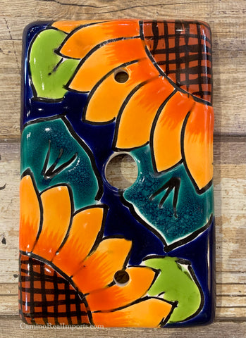 Mexican Talavera Cable Switch Plates TCSP015