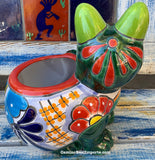 Talavera Cat Flower Pot Planter TCTP012