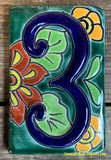 Talavera Tile House Numbers Green Design