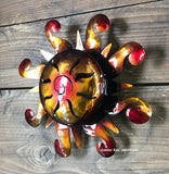 Wall Hanging Metal Sun 9"  MTS9007