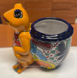 Talavera Frog Flower Pot Planter TFP8003