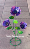 Yard Art Metal Flowers Sculpture 22"  MFLWRMS001