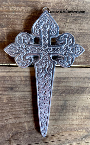 Wall Hanging Pewter Cross Decor MCP004