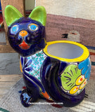 Talavera Cat Flower Pot Planter TCTP014
