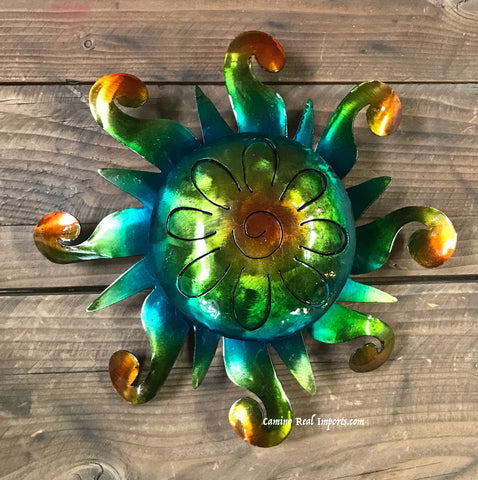 Wall Hanging Metal Sun 9"  MTS90015