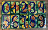 Talavera Tile House Numbers Green Design