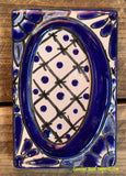 Talavera Tile House Numbers White and Blue Design