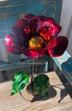 Yard Art Metal Flowers Sculpture 17"  MFLWRMS002