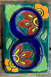 Talavera Tile House Numbers Green Design