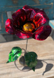 Yard Art Metal Flowers Sculpture 17"  MFLWRMS002