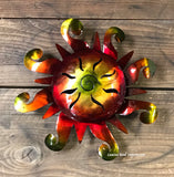 Wall Hanging Metal Sun 9"  MTS90010