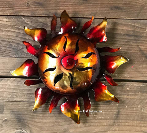 Wall Hanging Metal Sun 9"  MTS90012