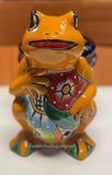 Talavera Frog Flower Pot Planter TFP8003