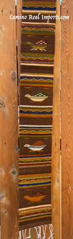 ZAPOTEC RUG 8" X 77" RUNNER WITH SOUTHWESTERN DESIGN  ZRR77-007