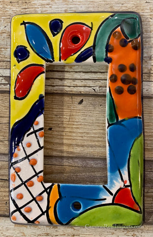Mexican Talavera Pottery Rocker  Switch Plate TRSP009