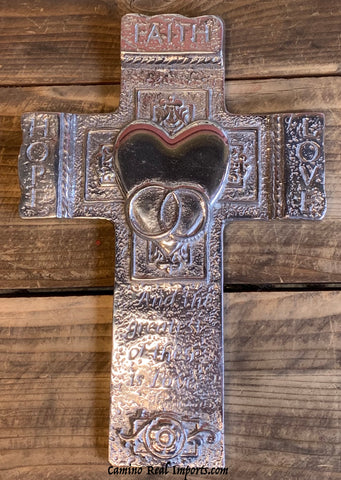 Wall Hanging Pewter Cross Decor MCP036