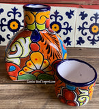 Talavera Water Jug with Cup TWG1CP004