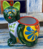 Talavera Cat Flower Pot Planter TCTP012