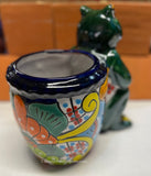 Talavera Frog Flower Pot Planter TFP8002