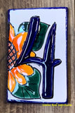 Talavera Tile House Numbers Sunflower Design