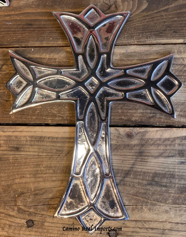 Wall Hanging Pewter Cross Decor MCP040