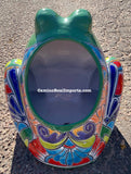TALAVERA FROG FLOWER POT PLANTER TFP042