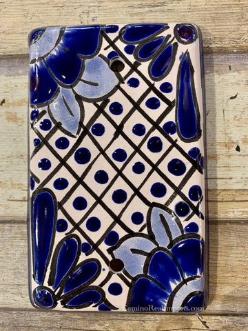 Mexican Talavera Pottery Blank Switch Plate TBSP013