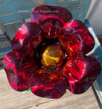 Yard Art Metal Flowers Sculpture 17"  MFLWRMS002