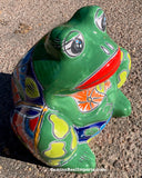 TALAVERA FROG FLOWER POT PLANTER TFP042