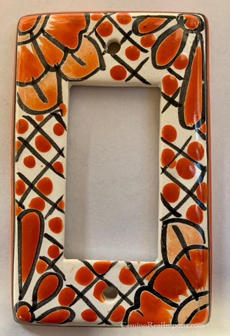 Mexican Talavera Pottery Rocker  Switch Plate TRSP014