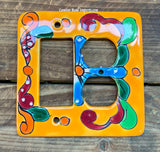 Talavera Pottery Double Switch Plate Toggle and Rocker TROSPDB003