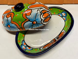 Talavera Pottery Butter Dish Hand Painted TBDMD005