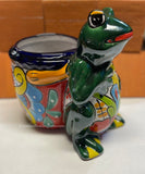 Talavera Frog Flower Pot Planter TFP8002