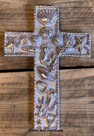 Wall Hanging Pewter Cross Decor MCP038