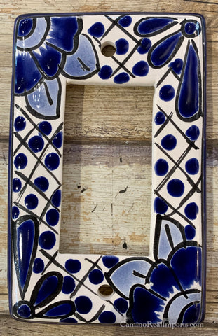 Mexican Talavera Pottery Rocker  Switch Plate TRSP017