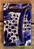 Talavera Tile House Numbers White and Blue Design