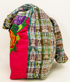 GUATEMALA PURSE HAND EMBROIDERED FLOWERS BAG X-LARGE GPL008
