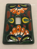 Mexican Talavera Pottery Single Toggle Switch Plate TTSP024