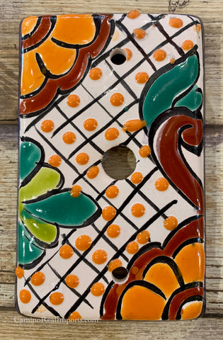 Mexican Talavera Cable Switch Plates TCSP013