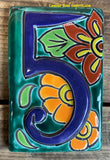 Talavera Tile House Numbers Green Design