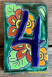 Talavera Tile House Numbers Green Design