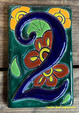 Talavera Tile House Numbers Green Design