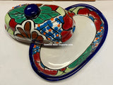 Talavera Pottery Butter Dish Hand Painted TBDMD006