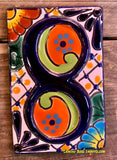 Talavera Tile House Numbers Multi Color Flower Design