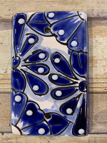 Mexican Talavera Pottery Blank Switch Plate TBSP011